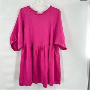 Ianhtropy pink linen blouse size OS